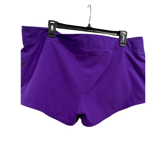 Reebok CrossFit Womens Shorts‎ Large Purple Black Athletic Training Workout - Picture 8 of 9